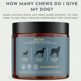 Calming Treats for Dogs Against Stress, Fireworks, Separation, Travel - Calming anxiety chews supplements for dogs -  90 count - Pure Dogs Co
